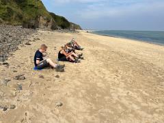 Lunching on the beach at Lelant Towans